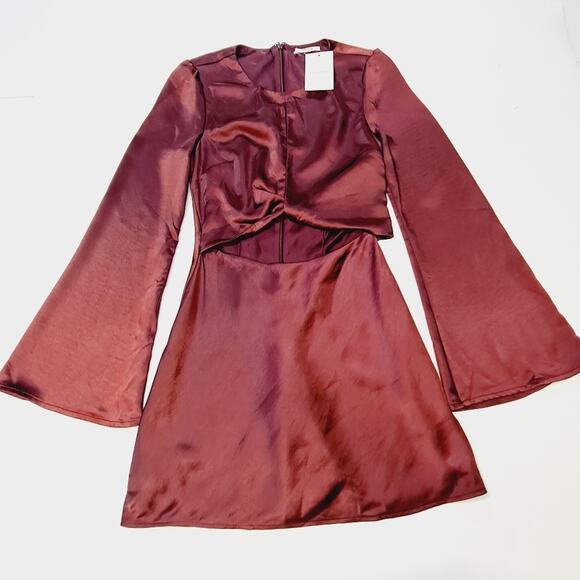 Tularosa Olivia Mini Dress in Wine XXS - Picture 2 of 11